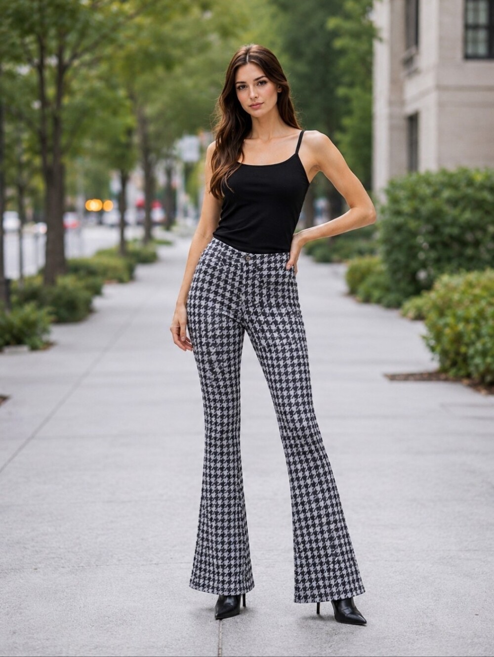 For All Man Kind | Limited Edition Denim Houndstooth Lux Boot Cut Jeans